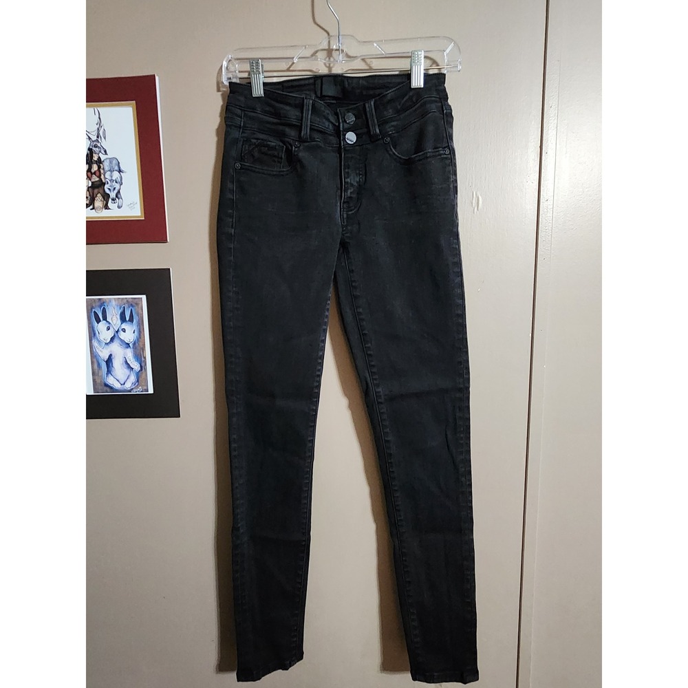 Buckle Black Fit No. 53 Skinny Jeans Double Button 24 Faded Black